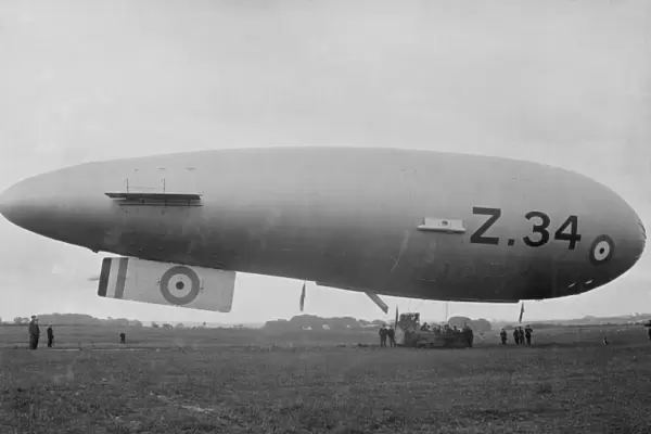 A Sea Scout Zero airship at Anglesey