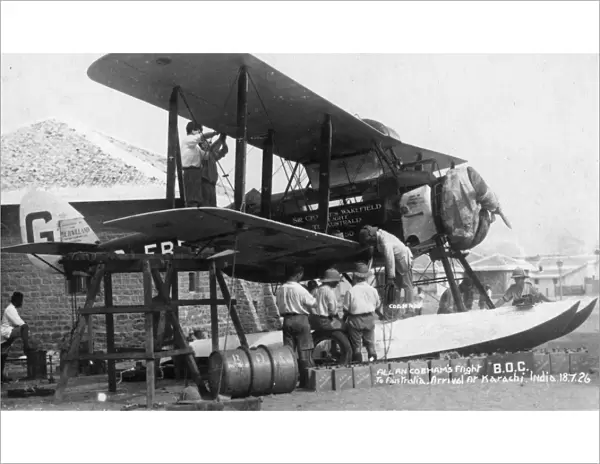 Alan Cobham and his DH. 50 in India, 1926