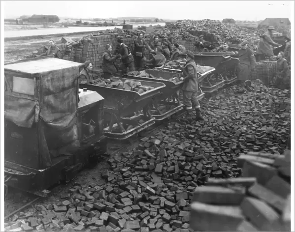 Airfield construction in Holland, 1944