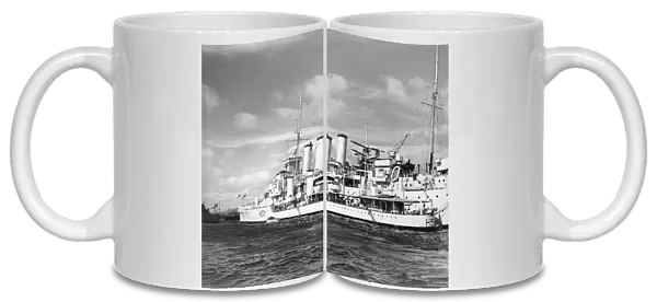 HMS Gallant and HMS Sussex, Gibraltar 1938
