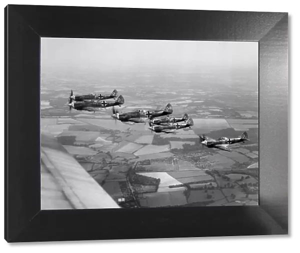 Spitfires painted to represent Bf 109 aircraft