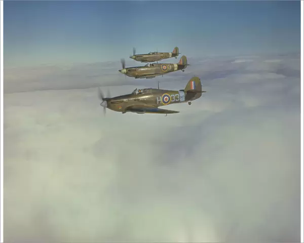Hawker Hurricane and Supermarine Spitfires