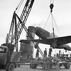 World War Two Metal Print Collection: Moving Aircraft on Merseyside