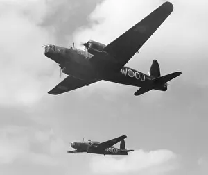 <b class=qtipBold><figcaption>Wellingtons of 149 Squadron</figcaption></b><br>Vickers Wellington Mk. ICs (P9245 OJ-W and P9272 OJ-N) of 149 Squadron based at RAF Mildenhall, 1940<br><em>© Charles Brown Collection, Royal Air Force Museum</em> Wellingtons of 149 Squadron