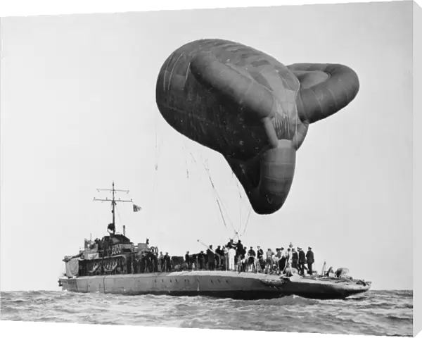 P Class patrol boat and an observation balloon