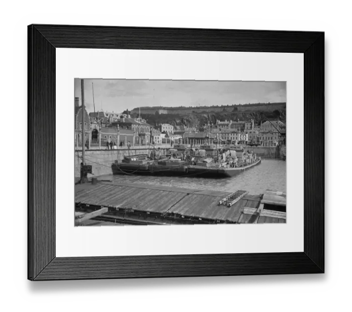 Framed Print : German barges in St Helier harbour, Jersey May 1945