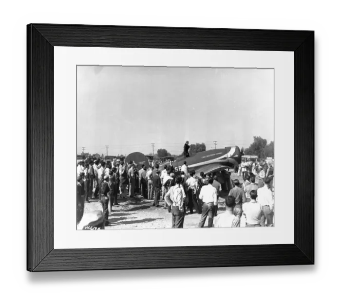 Framed Print : Charles Kingsford Smith in the Lockheed Altair Lady Southern Cross