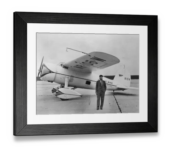 Framed Print : Wiley Post with the Lockheed Vega Winnie May