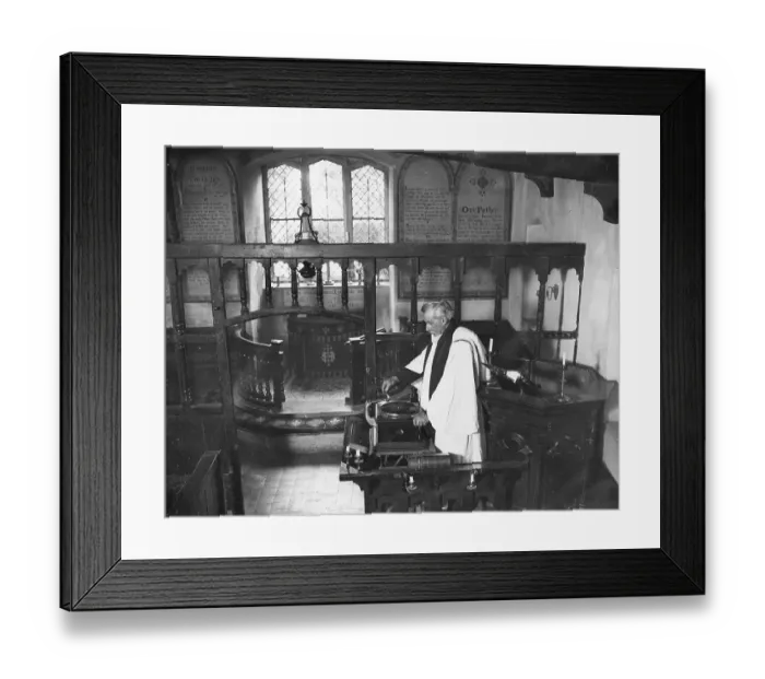 Framed Print : Rev Barham in Mardale Church