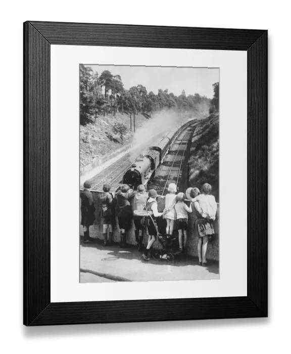 Framed Print : Children watching the Atlantic Coast Express