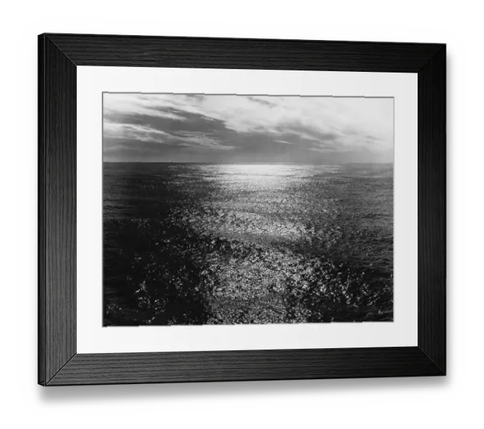 Framed Print : Sunset seen from the deck of an aircraft carrier, Spring Cruise 1950