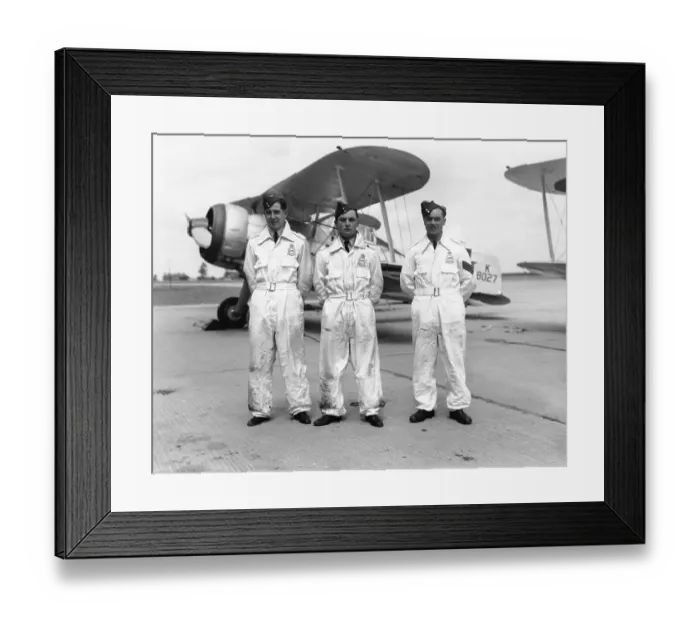 Framed Print : Lorimer, Feeny and Dewdney of 87 Squadron Framed Print : Lorimer, Feeny and Dewdney of 87 Squadron