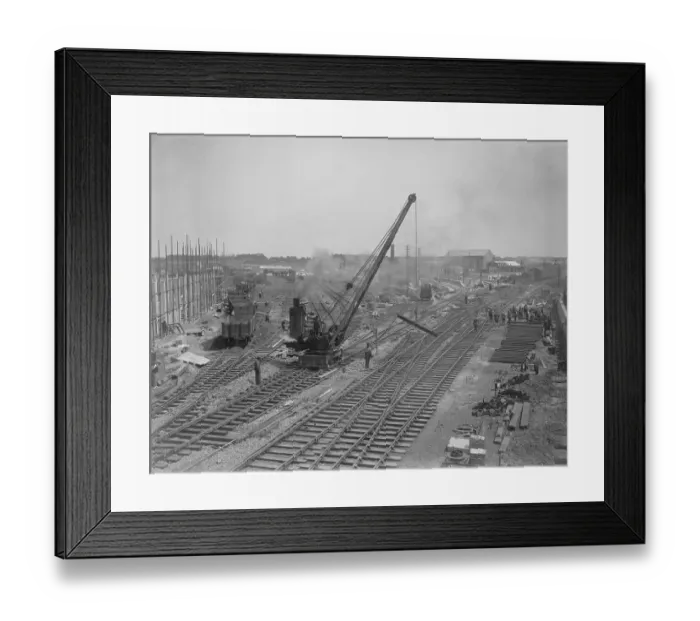 Framed Print : Constructing the Thanet Line, 1926 - Ramsgate Station Framed Print : Constructing the Thanet Line, 1926 - Ramsgate Station