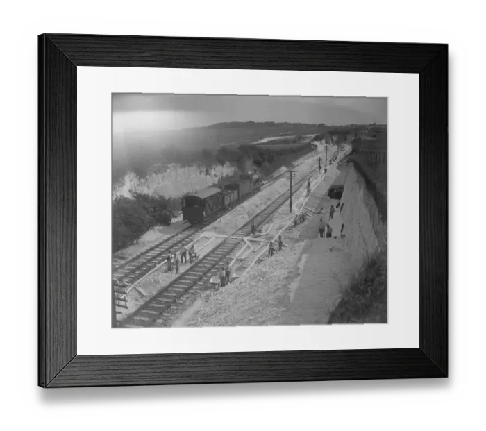 Framed Print : Constructing the Thanet Line, 1926