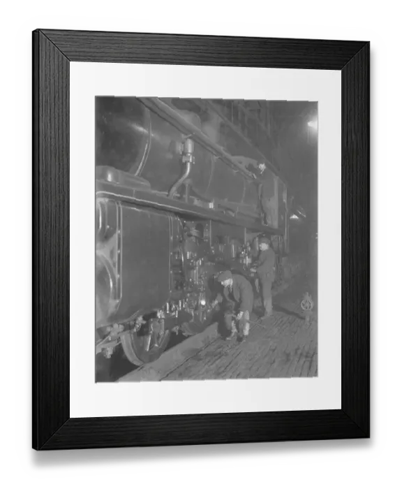 Framed Print : Overhauling a King Arthur engine at Nine Elms, 1925 Framed Print : Overhauling a King Arthur engine at Nine Elms, 1925