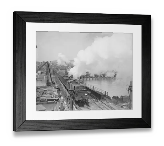 Framed Print : Folkestone harbour bridge, 1930 Framed Print : Folkestone harbour bridge, 1930