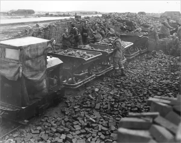 Airfield construction in Holland, 1944