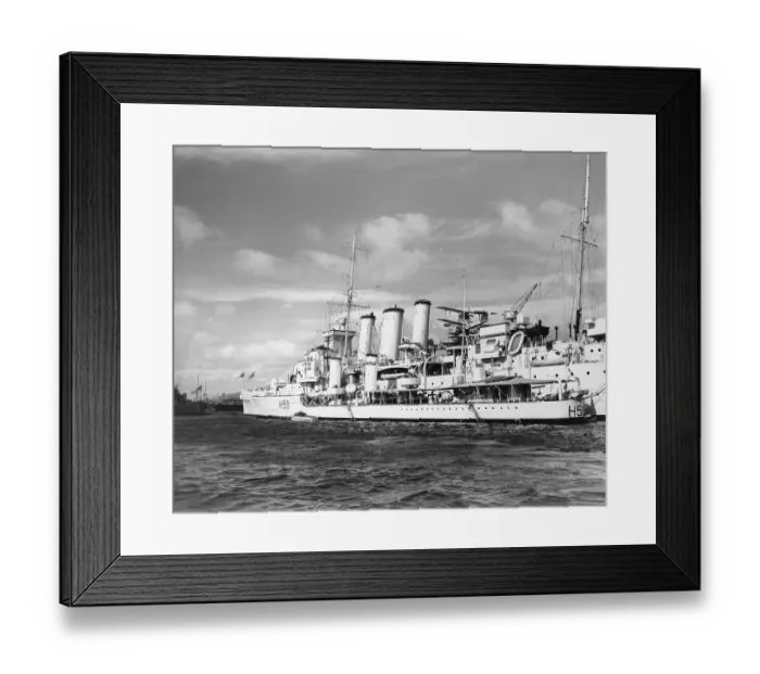 Framed Print : HMS Gallant and HMS Sussex, Gibraltar 1938