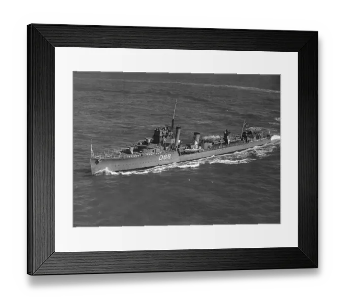 Framed Print : HMS Wren. W Class destroyer HMS Wren