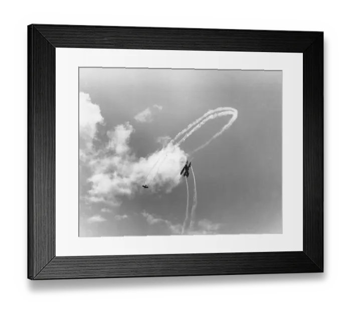 Framed Print : Gloster Gauntlet smoke aerobatics