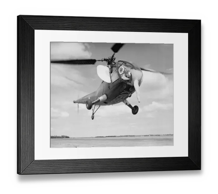 Framed Print : Sikorsky Hoverfly II helicopter dressed up as an elephant