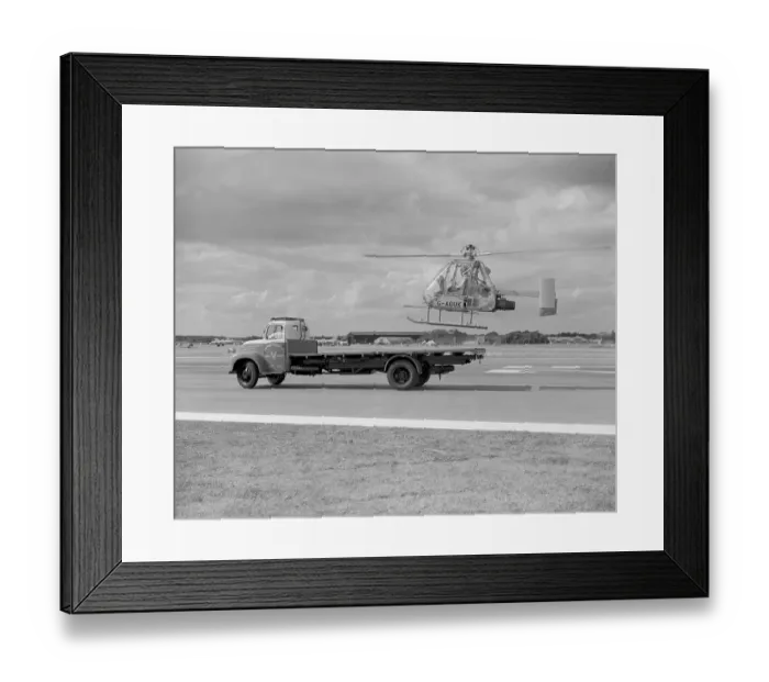 Framed Print : Fairey Ultralight helicopter G-AOUK at Farnborough, 1957