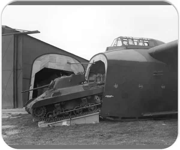 M22 Locust tank. A M22 Locust tank partially in a General Aircraft Hamilcar glider