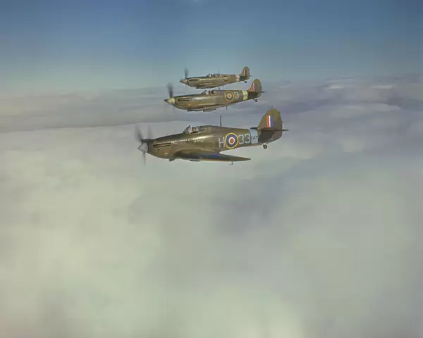 Hawker Hurricane and Supermarine Spitfires