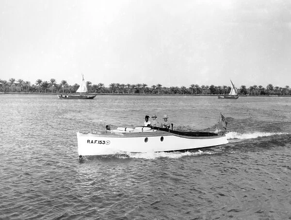 35 Motor Boat (153) of the Royal Air Force on the river at Basrah, Iraq, 1939