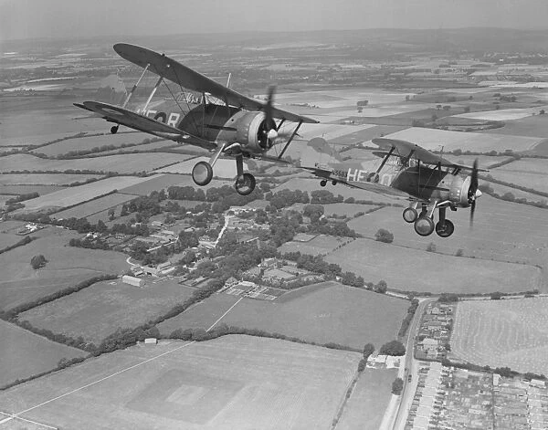 Gloster Gladiator I aircraft of 605 Squadron RAF, Manston, 14 August 1939