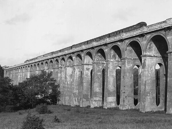 Ouse Valley Viaduct. A Southern Railway express crossing the Ouse Valley