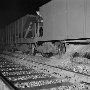 Ballasting the line near Gillingham, 1931