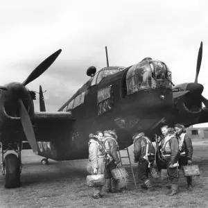 Boarding a Wellington II of 104 Sqn