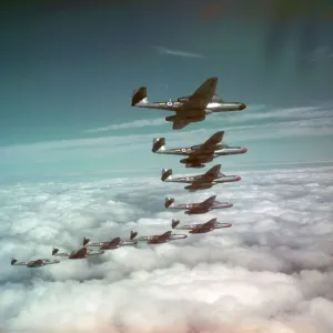 Gloster Meteor NF. 14 aircraft of 152 Squadron, 1955