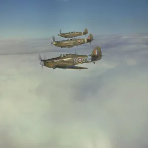 Hawker Hurricane and Supermarine Spitfires