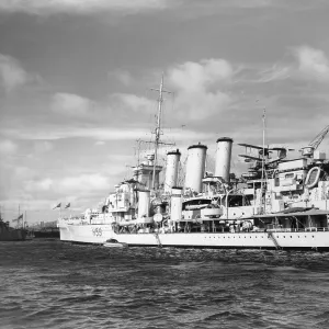 HMS Gallant and HMS Sussex, Gibraltar 1938