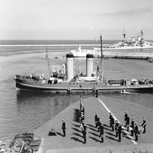 HMS Repulse leaving Malta, 1937