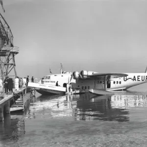 Short C-Class flying boat G-AEUF at Marseilles, 1939