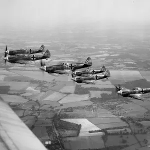 Spitfires painted to represent Bf 109 aircraft