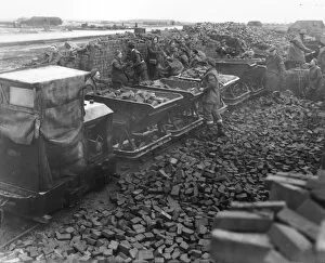 Railways Collection: Airfield construction in Holland, 1944