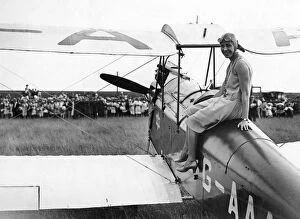 Civil Aircraft Collection: Amy Johnson with her De Havilland Gipsy Moth Jason