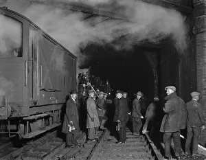 Images Dated 15th May 2009: Electrification of the line at Merstham, 1931