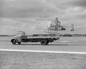 Research Aircraft Collection: Fairey Ultralight helicopter G-AOUK at Farnborough, 1957