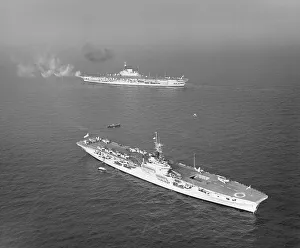 Postwar Gallery: HMS Implacable and HMS Vengeance, February 1950