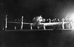 Civil Aircraft Gallery: Jean Battens Percival Gull at night