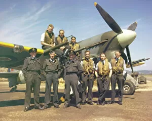 Charles Brown Colour Photographs Collection: Pilots of 257 Squadron RAF