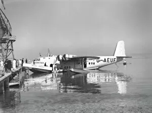 Civil Aircraft Gallery: Short C-Class flying boat G-AEUF at Marseilles, 1939