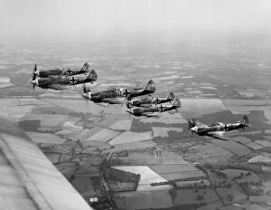 Postwar Gallery: Spitfires painted to represent Bf 109 aircraft