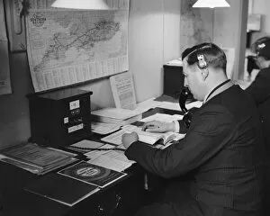 Transport Gallery: Telephone enquiry exchange at London Bridge Station, 1934