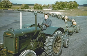 Charles Brown Colour Photographs Collection: WAAF tractor driver